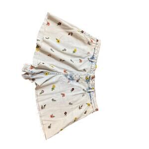 Wild Fable Denim Shorts Womens Size 16 High-Rise Cotton Frayed Hem Embroidered